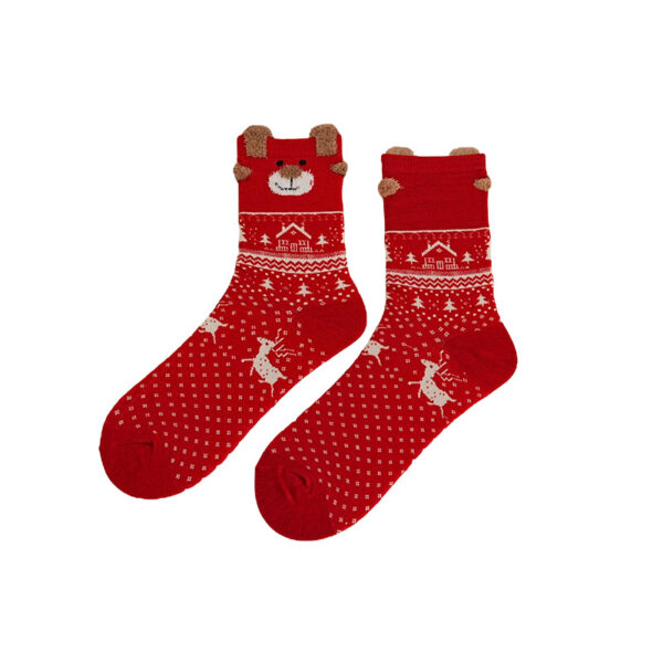 Wholesale Anime Christmas Cartoon Mid Calf Socks for Women Polyester Winter Everyday Wear