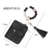 oly-f81bd5f9a6e43c3dad822203c7ea19f4 Wholesale Pastoral PU Tassel Card Holder Wallet with Wrist Strap Keychain Chic Gift Accessory