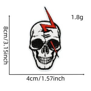 Music skull series cloth sticker 6#
