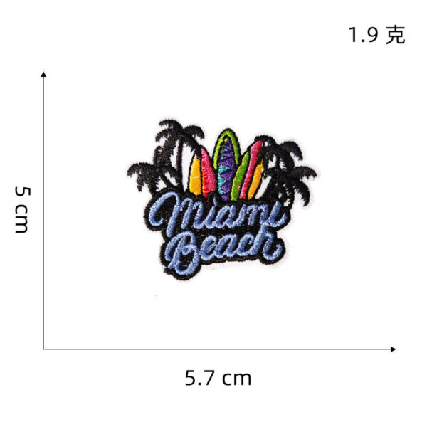oly-f832865c738676008eb3900d665baa69 Wholesale VSCO Style Embroidered Patches - Colorful Beach Theme Cloth Stickers for Clothing DIY Fashion Accessory