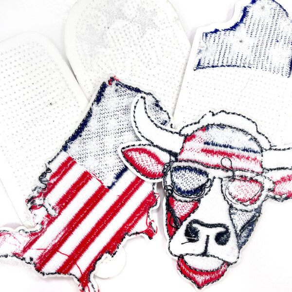 Wholesale Sequined Bow American Flag Iron on Patch for Coat Boutique Resale