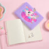 oly-f868a81830c8166b8be9702411efb903 Wholesale Plush Creative Notebook with Lock Unicorn Design for Kids School Diary