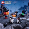 Wholesale Resin Halloween Wizard Magic Elf Pumpkin House Ghost Figurine Home Decor