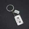 Wholesale Retro Cassette Tape Keychain Pendant Zinc Alloy Car Key Accessory
