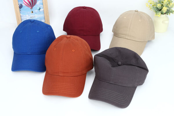 Wholesale Cotton Fashion Baseball Cap Soft Top Curved Brim Sun Protection Windproof Unisex Hat for Outdoor