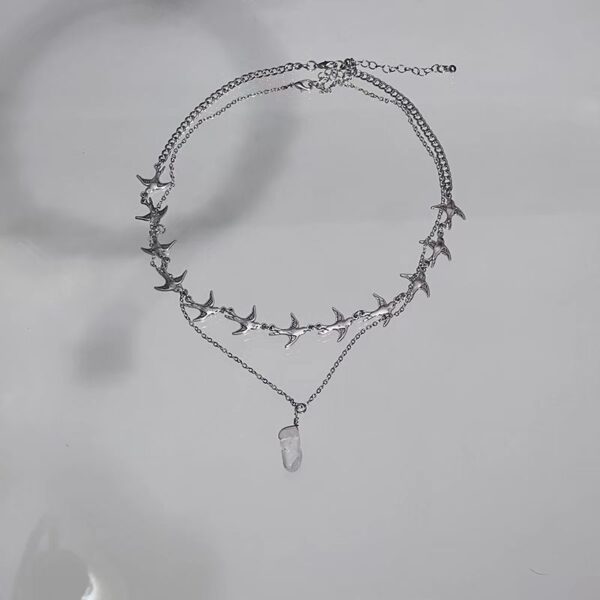 oly-f8c47181fcf2b2802df356039f059454 Wholesale Stylish Zinc Alloy Double Layer Geometric Pendant Necklace Fashion Jewelry Accessory for Resale