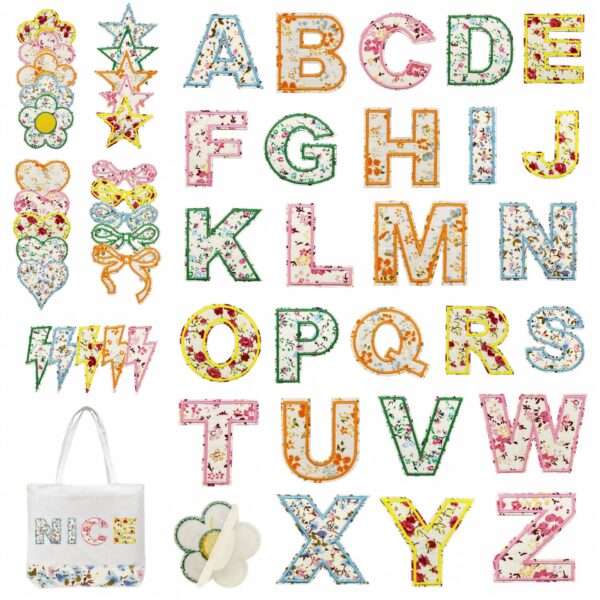 Wholesale Floral Heart Embroidered Patches Self-Adhesive Fashion Accessory for Party Gift
