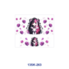 Wholesale 8pcs Gothic Girl Black Rose Mini Cup Keychain Sticker