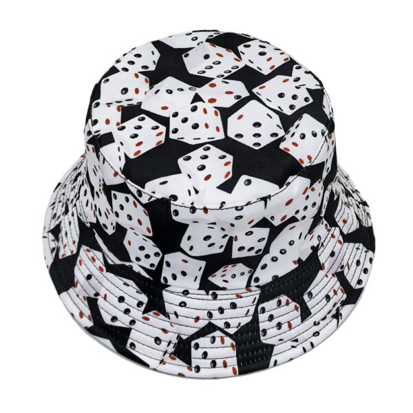 oly-f8f9a581bba6f79428aab9f690a11433 Wholesale Creative Dice Print Reversible Bucket Hat Unisex Sun Protection Hat Fashion Chic Accessory for Boutique