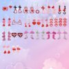 oly-f8fd78120f5981ee36040f3c64714f43 Wholesale Stylish Acrylic Heart Envelope 2D Earrings Valentine's Day Fashion Accessory Gift