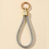 Wholesale Rhinestone PU Rope Keychain Car Key Accessory Trendy Gift for Wedding