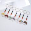 oly-f913e727daf4dfdccd1d1ff50f936124 Wholesale Colorful Agate Tree of Life Keychain Pendant Fashion Decorative Accessory Gift