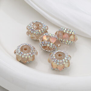 Light coffee / 20mm love cat eye lantern beads