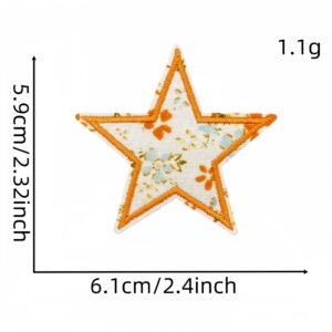 Five-pointed star floral cloth patch 2#Orange