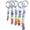 Wholesale Natural Stone Charm Keychain Irregular Star Drop Heart Shape DIY Bag Accessory for Gift Boutique