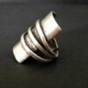 Wholesale Electroplated Alloy Ancient Silver Geometric Retro Ring Unisex Fashion Accessory Gift