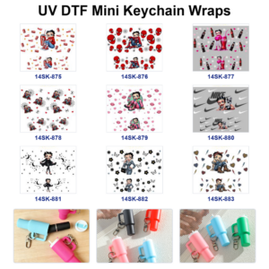 Wholesale 2/4/8pcs Retro Cartoon Character Print Mini Cup Keychain Sticker OLY Exclusive