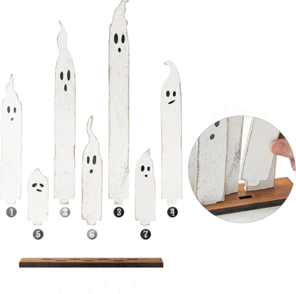 Wholesale Halloween Ghost Wooden Decoration Cute Resale Desktop Ornament