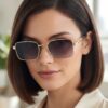oly-f9d70397430556b443de45a6e6a44756 Wholesale Women's Metal Cat Eye Retro Square Sunglasses for Party Outdoor Driving Sun Protection