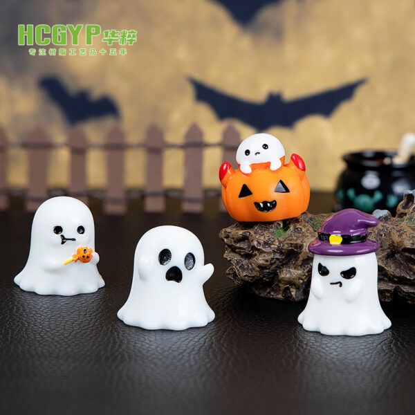 oly-f9e967f7709e7ad36fb2241553e5da99 Wholesale Resin Halloween Craft Pumpkin Ghost Crystal Ball Ornament DIY Decorative Accent Gift