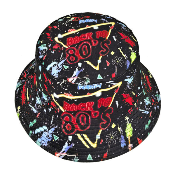 oly-f9fd3346c28781b180a5abc9e8624642 Wholesale 80s Print Double Sided Bucket Hat for Sun Protection Stylish Fashion Accessory