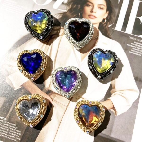 oly-fa113350af4479663f0ccc646f6338fc Wholesale Alloy Double Sided Mixed Color Heart Charms for DIY Phone Keychains Bag Chains Craft Supplies