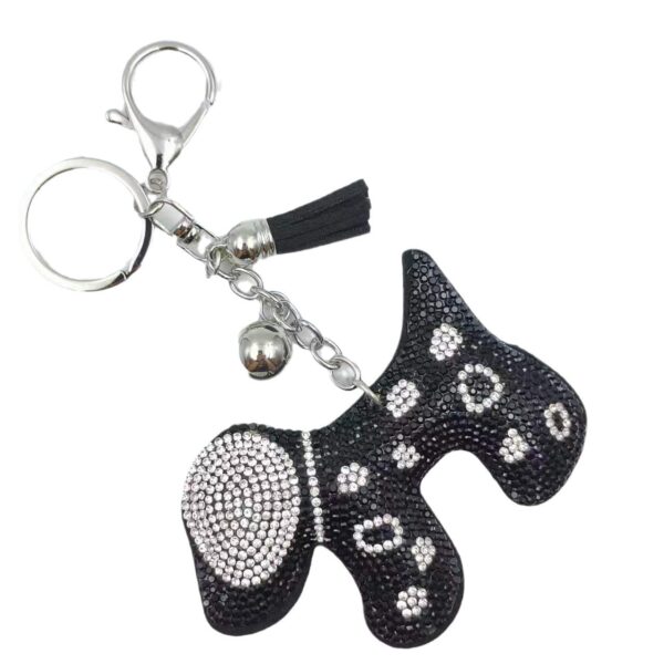 oly-fa12e8d4628b7253502fd73851cb2277 Wholesale Cute Dog Flannel Tassel Rhinestone Keychain Fashion Accessory Boutique Resale Gift
