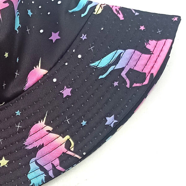 Wholesale Unicorn Pattern Fisherman Hat Decorative Wide Brim Sun Protection Hat Gift Idea