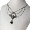 Wholesale Vintage Multi Layer Bat Pendant Clavicle Chain Necklace Black Alloy Jewelry Halloween Gift