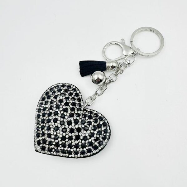 Wholesale Crystal Heart Keychain Bag Charm Zinc Alloy Boutique Resale Accessory