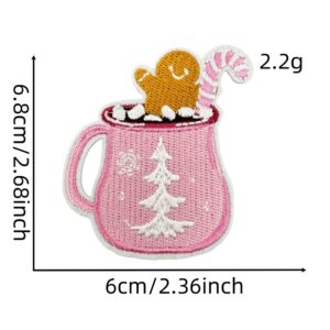 Pink christmas cloth sticker 7#