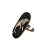 Wholesale Vintage Black Gold Oval Open Ring with Whale Pattern, Alloy Women's Jewelry Accessory