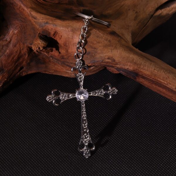 Wholesale Silver Cross Alloy Key Ring Boutique Jewelry Accessory for Women