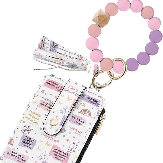oly-fa96676d26b881119b6d0d718cd81473 Wholesale Pastoral Style PU Wallet Keychain with Wrist Strap and Card Holder Stylish Everyday Accessory