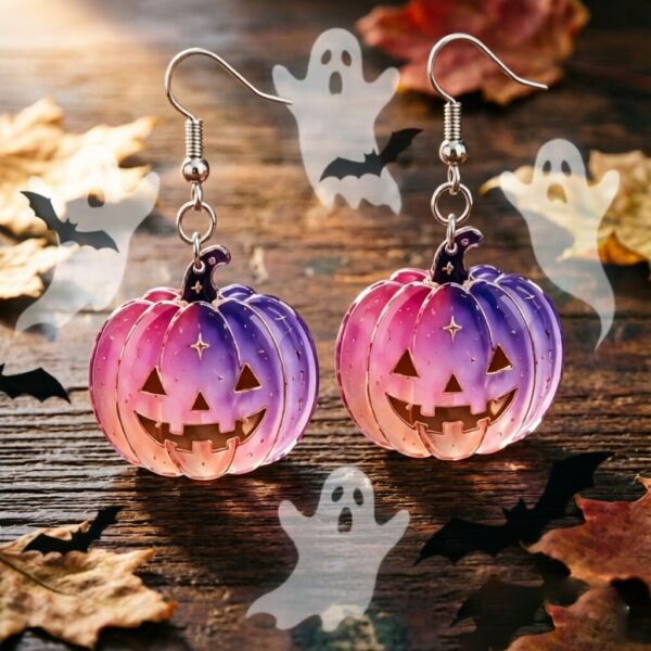 oly-faa524d57c1adaed5476220666f69ad0 Wholesale Acrylic Halloween Pumpkin Earrings Trendy Cartoon Design for Party Wear