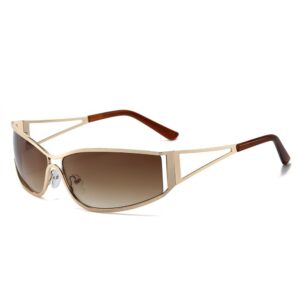 Gold frame double tea lenses