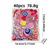 Wholesale Polyester Thread Embroidered Iron-On Patches Pink Cartoon Bow Flower Decorative Craft Sewing Accessories Gift Resale