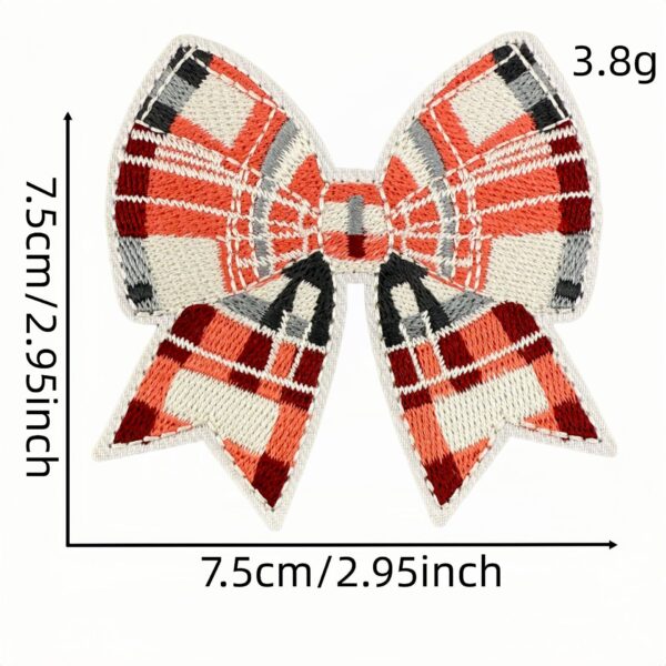 oly-fadb99c53069bfc3deaf70b6bd6c0a0c Wholesale Christmas Bow Embroidered Patch Decorative Fashion Accessory for Gift or Boutique Resale