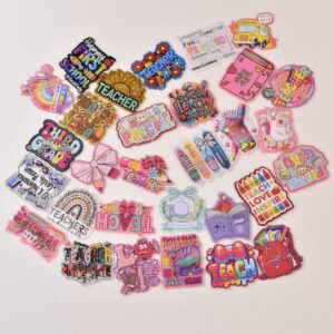 Wholesale Random Different Styles 20pcs 30pcs Back to School Theme Acrylic Flat Backs