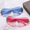 oly-fae0852e0161c85dd62b20699697eb5a Wholesale Y2K Large Frame Frameless Sunglasses UV400 Stylish Fashion Accessory for Women Boutique Gift