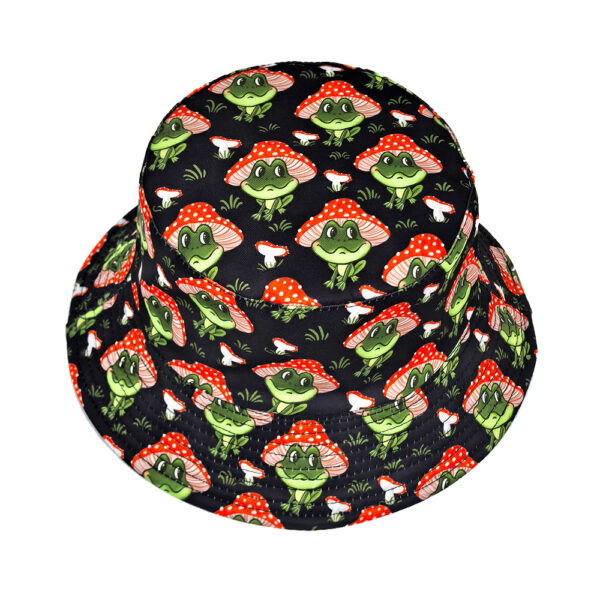 Wholesale Fashion Cartoon Frog Mushroom Bucket Hat for Outdoor Sun Protection Resale