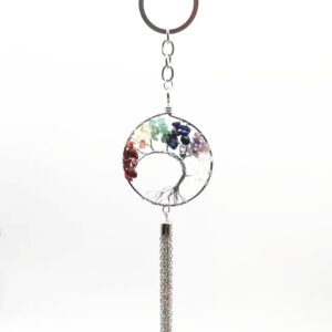 silver tassel keychain