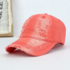 Wholesale Watermelon Red Retro Distressed Baseball Cap Fashion Accessory Boutique Resale