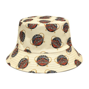 Wholesale Stylish Double Sided Printed Bucket Hat with Alphabet Design Sun Protection for Outdoor Unisex