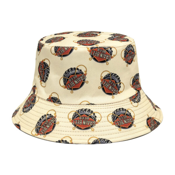 Wholesale Stylish Double Sided Printed Bucket Hat with Alphabet Design Sun Protection for Outdoor Unisex