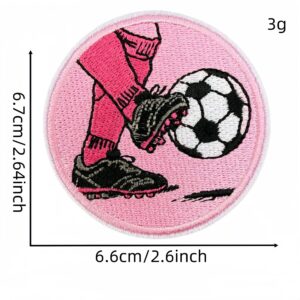 Pink soccer patch #9