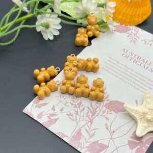 Sunflower color / Bear pendant (single)