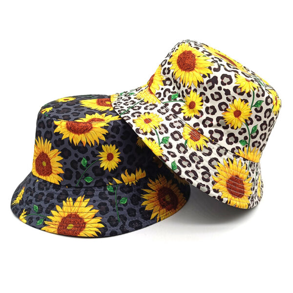 oly-fbb43d7f84b5fa1bd856adccdd99eb20 Wholesale Reversible Sunflower Print Bucket Hat Sun Protection Fashion Accessory for Daily Wear