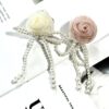Wholesale Trendy Crystal Flower Beaded DIY Car Hanging Charm Resin Accessory for Keychain or Pen
