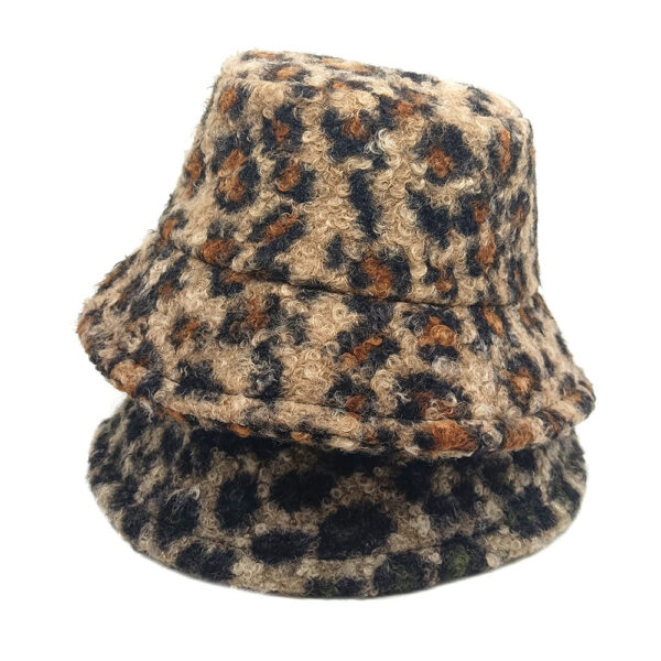 oly-fbbb2f8b0a8115263870f7b81160d4cf Wholesale Leopard Print Fleece Fisherman Hat Winter Warm Bucket Hat Fashion Accessory for Unisex